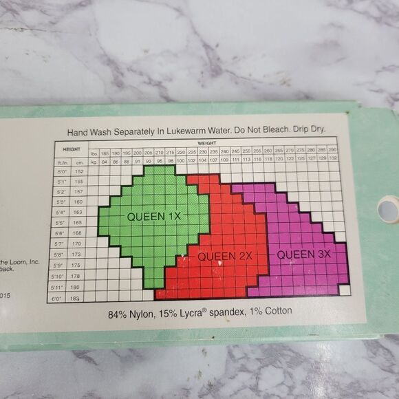 Fruit of the Loom Vtg White  Silky Sheer Pantyhose Nylon Lycra 90s USA Queen 1X - Picture 7 of 9